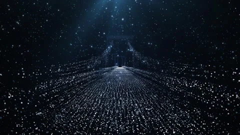 AMAZING ABSTRACT PARTICLE BRIDGE Stock Footage 214843442