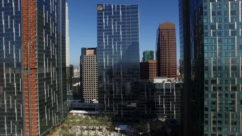 Amazing Aerial pullback shot of downtown Los Angeles Stock-Footage 88933534