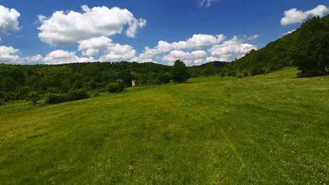 Amazing Aerial view of Stara Planina Mountain near Kotel city, Bulgaria Stock-Footage 284001853