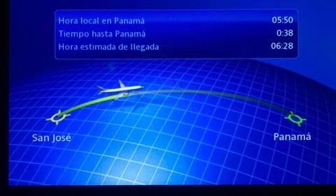 Amazing airplane map view of Central America Stock Photos