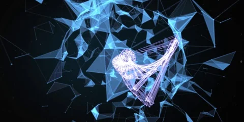 Amazing Animation 3D of Flying Through Human DNA String Stock Footage 114495048
