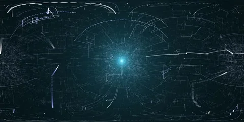 Amazing Animation VR 360 3D of Flying through Data Transfer Network Stock Footage 114558904