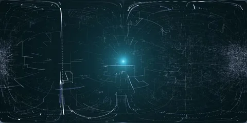 Amazing Animation VR 360 3D of Flying through Data Transfer Stock Footage 114670533
