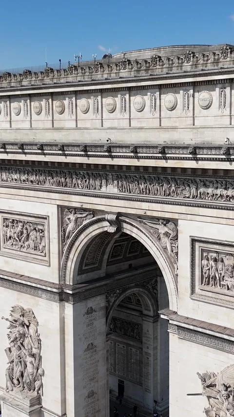 Amazing Arc de Triomphe at Paris Island of France France. Stock Footage 328361828