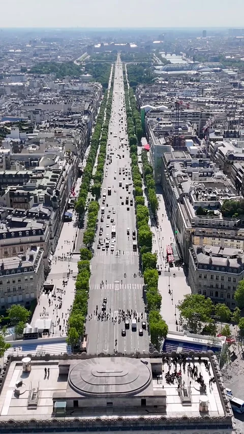 Amazing Arc de Triomphe at Paris Island of France France. Stock Footage 329845353