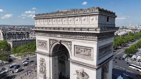 Amazing Arc de Triomphe at Paris Island of France France. Stock-Footage 341897128