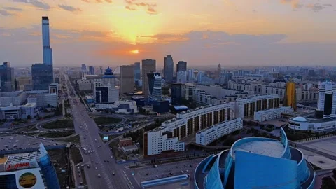 Amazing Astana . Drone view . Stock Footage 155103877