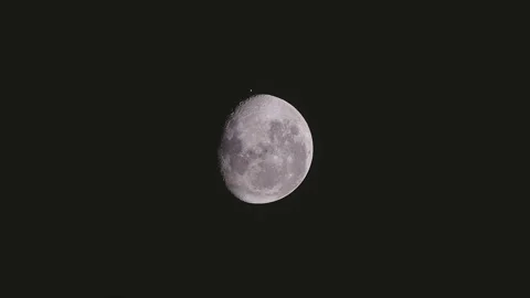 An amazing astronomical event, Moon surface covers planet Mars awe night sky Vídeos de archivo 154020701