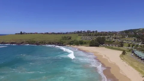 Amazing Beach Drone Shot Stockbeeldmateriaal 69890428
