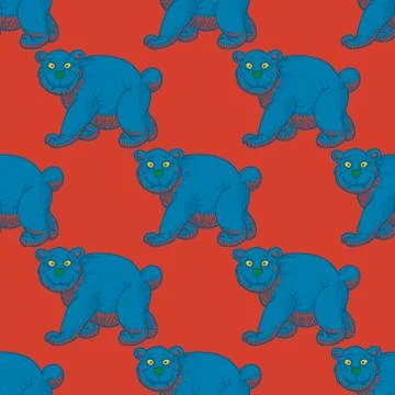 Amazing bear seamless pattern イラスト素材