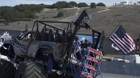 Amazing Bigfoot Monster Truck Drifting, Entertainment, Extreme, USA Stock Footage 229083546