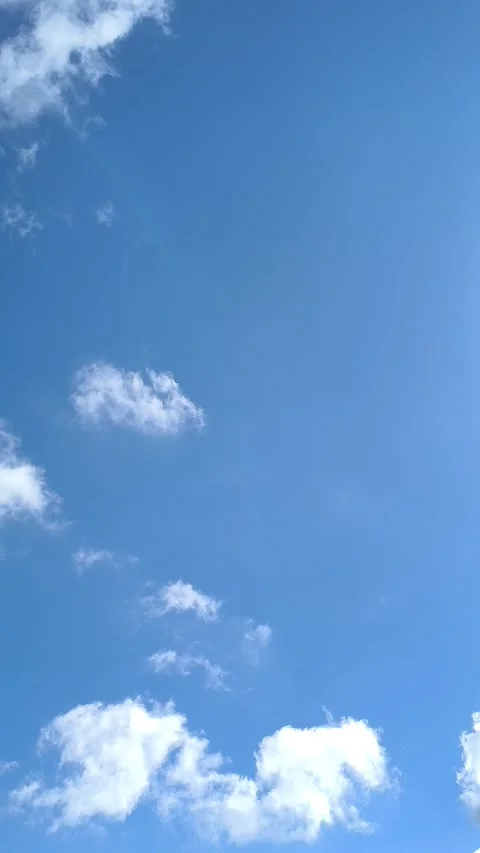 Amazing blue sky with beautiful clouds during a sunny morning Stock Footage 333629703