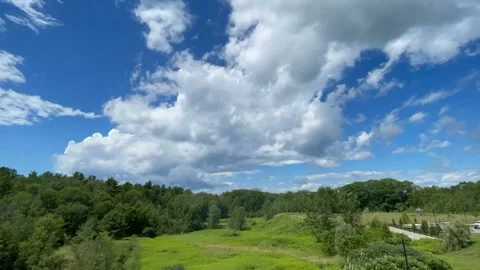 Amazing blue sky with moving clouds Video stock 237261691