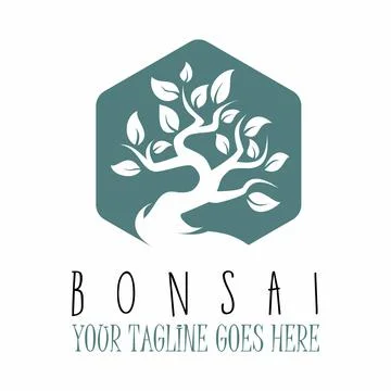 Amazing bonsai tree design Stock Illustration