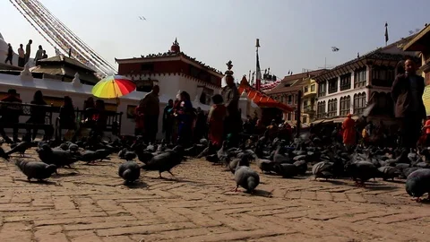 Amazing Boudhanath Stock Footage 87470258
