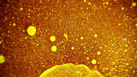 Amazing bubbly abstract golden pattern Stock Footage 124427316