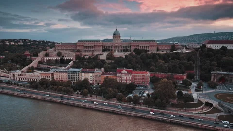 Amazing Buda Castle in Budapest Stock Footage 130826038