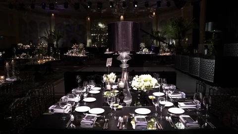 Amazing candles burning on the table Stock Footage 128947720