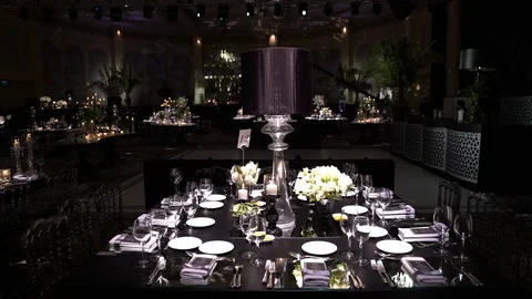 Amazing candles burning on the table Stock Footage 128948427