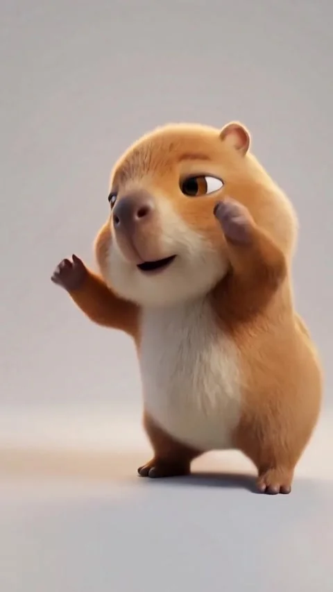 Amazing capybara dance steps you can't miss Stock Footage 331487628