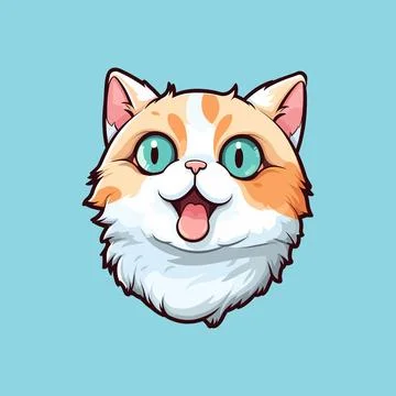 Amazing cat face vector illustration Stock Illustration