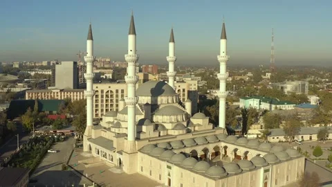 The amazing Central Mosque named after Imam Al Sarahsi Stock Footage 259969489