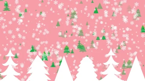 Amazing Christmas Red Background with Falling snow and Snowflakes - Christmas Stock Footage 145706028