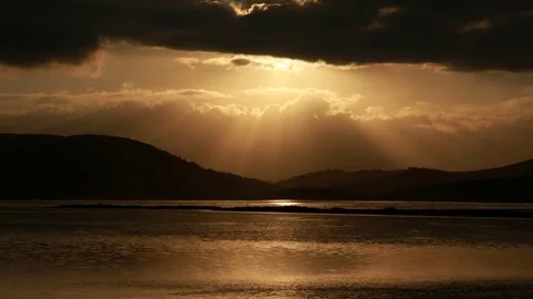 Amazing cloud Movement and Timelapse for Sunset Stock Footage 71486384