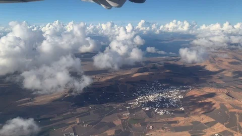 Amazing clouds from the porthole Stock Footage 108511227