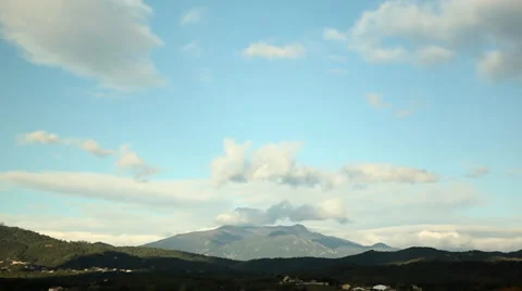 Amazing clouds time lapse, mountain background, storm clouds Stock Footage 37220509