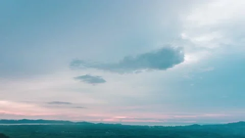 Amazing cloudscape sky and Clouds moving away rolling colorful dark Video stock 205247283