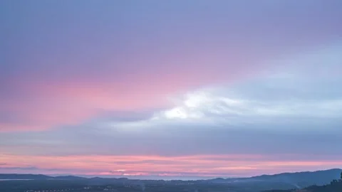 Amazing  cloudscape sky and Clouds moving away rolling colorful dark sunset Stock Footage 205251058