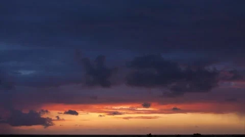 Amazing cloudy sunrise time lapse Stock Footage 49071546