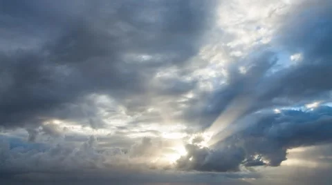 Amazing cloudy sunrise time lapse Stock Footage 49071700
