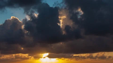 Amazing cloudy sunrise time lapse. Stock Footage 50366111