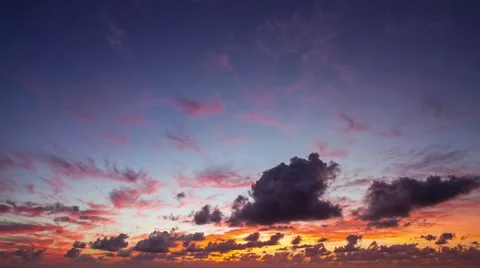 Amazing cloudy sunset time lapse Stock Footage 49194507