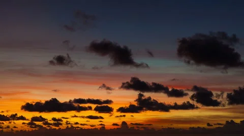Amazing cloudy sunset time lapse Stock Footage 50608127