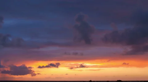 Amazing cloudy sunset time lapse Stock Footage 50960517