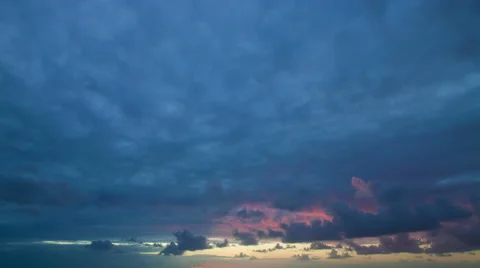 Amazing cloudy sunset time lapse Stock Footage 50961329