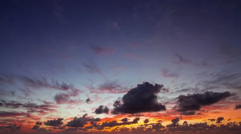 Amazing cloudy sunset time lapse Stock Footage 50961654