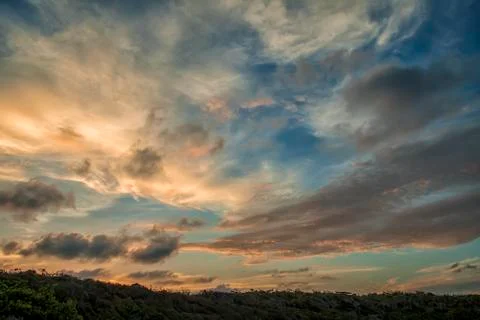 Amazing colorful clouds Stock Photos