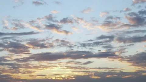Amazing Colorful Cloudy Sky at Sunset, Timelapse. View of a Beautiful Sunset Sky Stock Footage 162223853