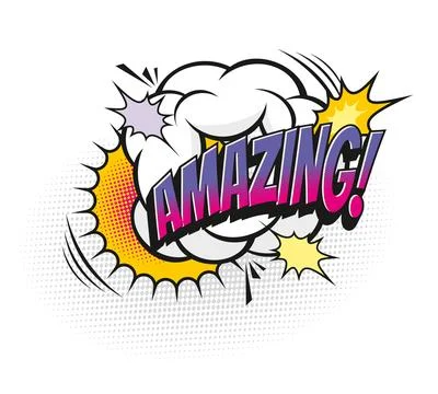 Amazing comic sound effect speech bubble symbol 库存插图