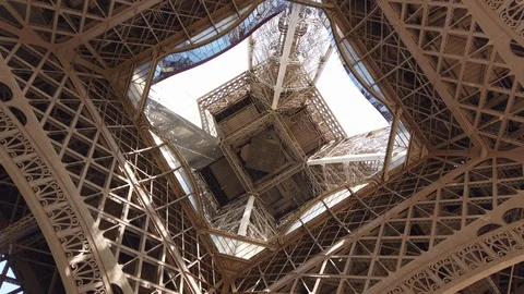 Amazing construction of Eiffel Tower in Paris Stock-Footage 113513634