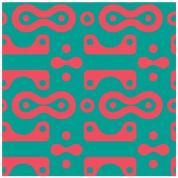 Amazing curvy rounded shapes seamless pattern Vector Image