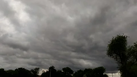 Amazing Dark cloudscape, rainy weather clouds Stock Footage 301439963