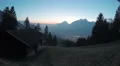 Amazing day to night timelapse of European city in mountains, stars in dark sky 4k or 4k+ Resolution
