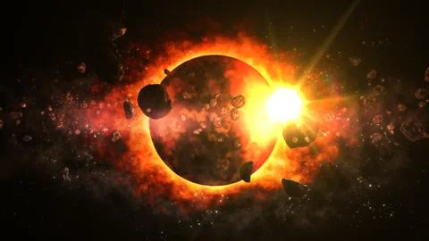 Amazing Dead Planet Stock Illustration
