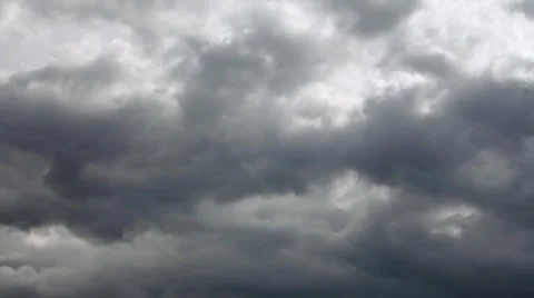 Amazing dramatic gloomy view of the oncoming low clouds without any sunshine. Stock Footage 39652253