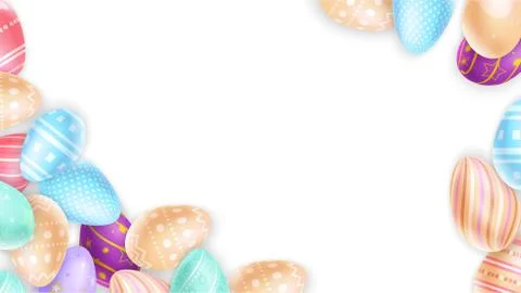 Amazing Easter eggs composition Stock Illustration